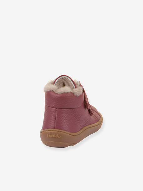 Barefoot laarzen voor kinderen BAREFOOT WINTER FURRY Froddo bordeauxrood+nachtblauw - vertbaudet enfant 