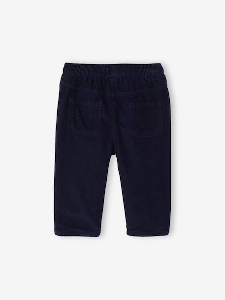 Babybroek jongen van ribfluweel kaki+marineblauw - vertbaudet enfant 