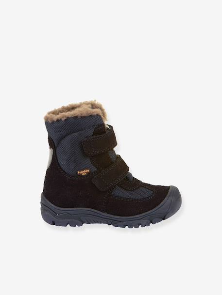Boots enfants LINZ WOOL TEX HIGH Froddo bleu nuit+bordeaux+noir+olive - vertbaudet enfant 