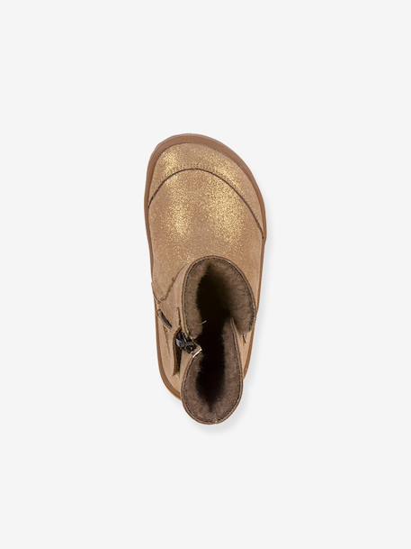 Blotevoetenlaarzen kinderen BAREFOOT TEX SUEDE Froddo bordeauxrood+goud+grijs+zwart - vertbaudet enfant 