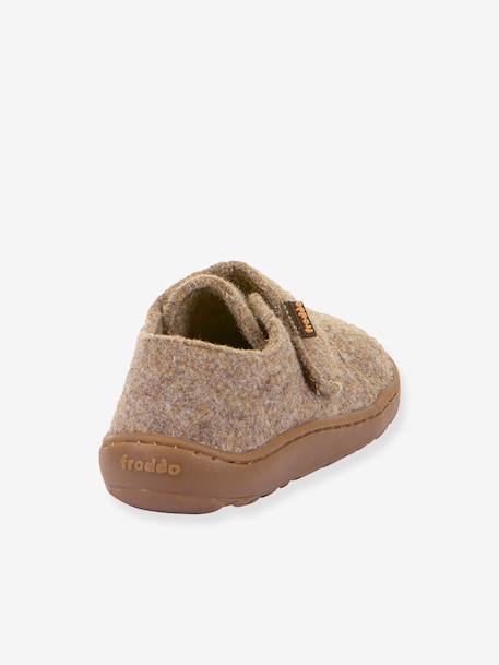 Barefoot sloffen voor kinderen BAREFOOT WOOLY Froddo beige+fuchsia+gemêleerd grijs+jeansblauw+nachtblauw+rose chiné+rouge+vert - vertbaudet enfant 