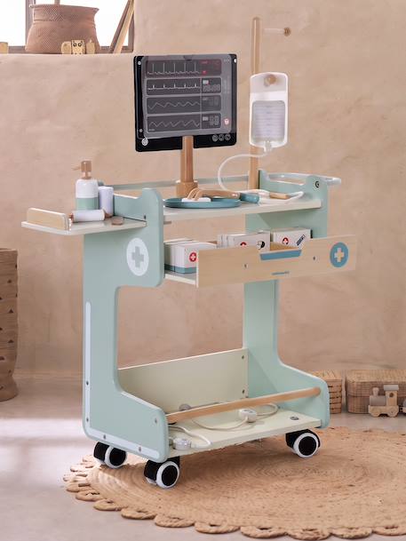 Chariot médical en bois FSC® bois - vertbaudet enfant 
