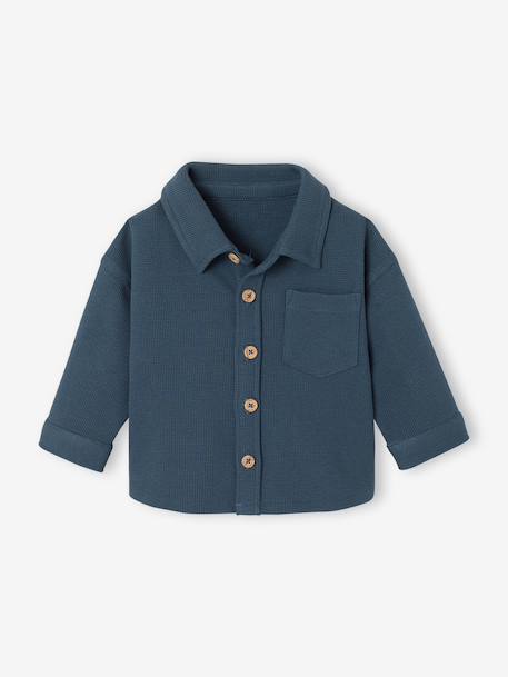 Baby overshirt met lange mouwen groenblauw - vertbaudet enfant 