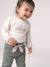 Babyshirt met lange mouwen en print ecru - vertbaudet enfant 