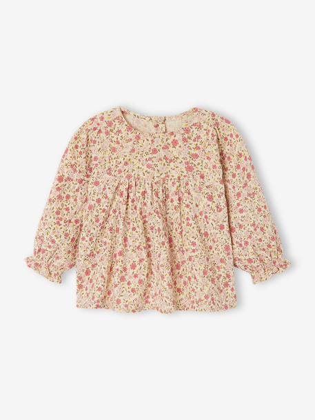 Babyblouse met lange mouwen ecru - vertbaudet enfant 