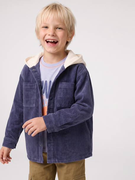 Chemise à capuche garçon bleu foncé - vertbaudet enfant 