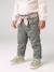 Paperbag broek babymeisje VERT MOYEN UNI - vertbaudet enfant 