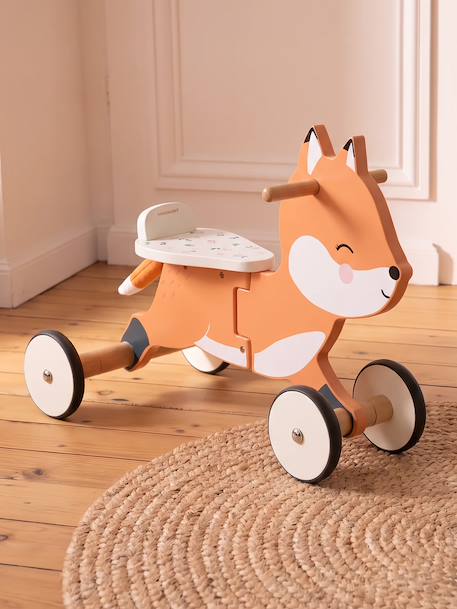 Porteur renard en bois FSC® orange - vertbaudet enfant 