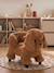 Porteur animal à roulettes en bois FSC® blanc+chocolat+marron+rose - vertbaudet enfant 