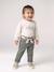 Paperbag broek babymeisje VERT MOYEN UNI - vertbaudet enfant 