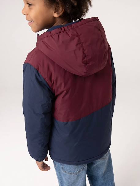 Jongensjas met capuchon bordeauxrood - vertbaudet enfant 