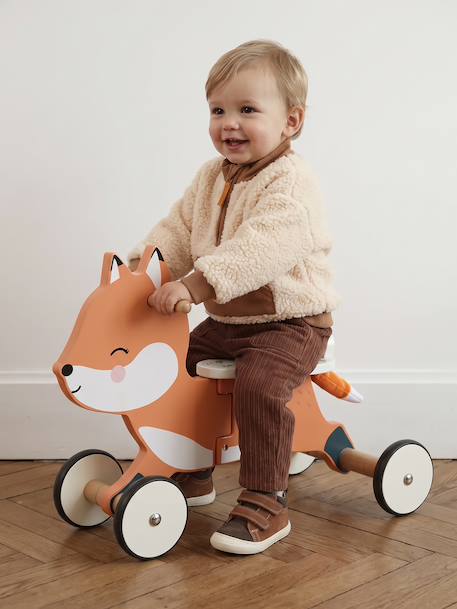 Porteur renard en bois FSC® orange - vertbaudet enfant 