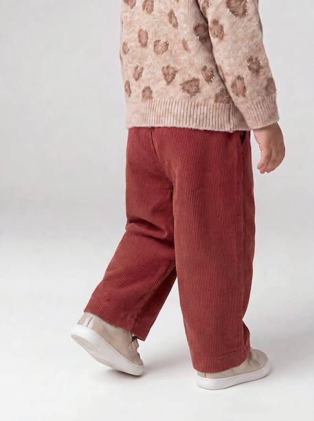 Pantalon large bébé fille marron - vertbaudet enfant 