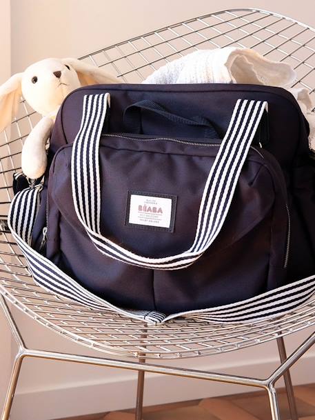 Sac à langer Genève II BLEU MARINE+gris chiné+marron imprimé+Vert sauge - vertbaudet enfant 