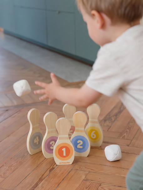 FSC® houten kegelspel meerkleurig - vertbaudet enfant 
