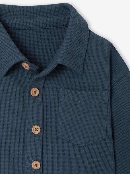 Baby overshirt met lange mouwen groenblauw - vertbaudet enfant 