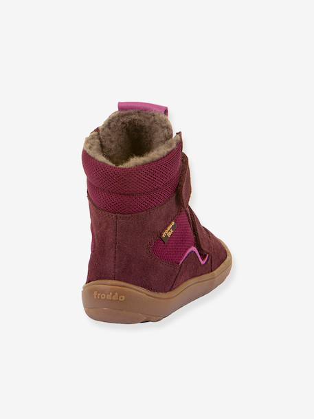 Winterlaarzen blote voeten kinderen BAREFOOT TEX WINTER Froddo bordeauxrood+jeansblauw+leigrijs+lila+nachtblauw+olijf+paars+zwart - vertbaudet enfant 