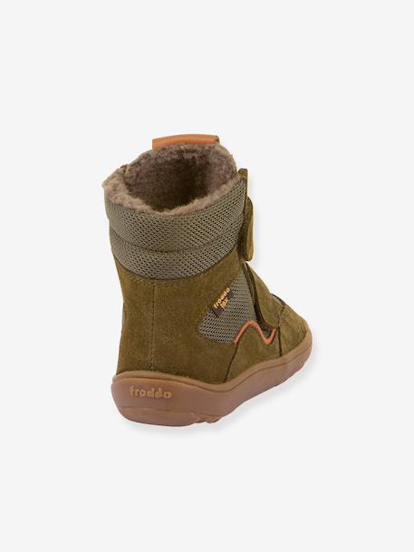 Winterlaarzen blote voeten kinderen BAREFOOT TEX WINTER Froddo bordeauxrood+jeansblauw+leigrijs+lila+nachtblauw+olijf+paars+zwart - vertbaudet enfant 