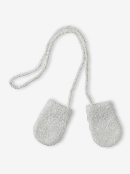 Ensemble bébé bonnet, snood et moufles écru - vertbaudet enfant 