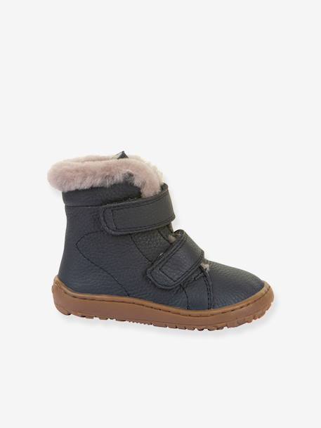Barefoot laarzen kinderen BAREFOOT FURRY FRODDO bordeauxrood+nachtblauw - vertbaudet enfant 