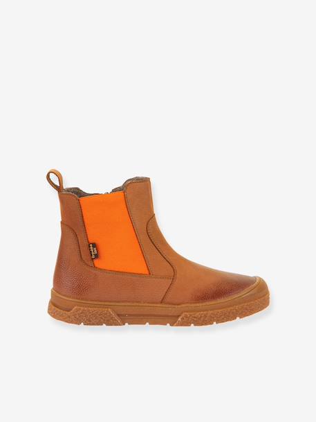 Boots kinderen PULSE TEX CHELYS WOOL Froddo karamel+nachtblauw+zwart - vertbaudet enfant 