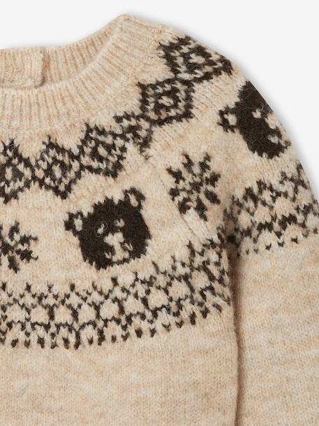 Gebreide babytrui jongen gemêleerd beige - vertbaudet enfant 