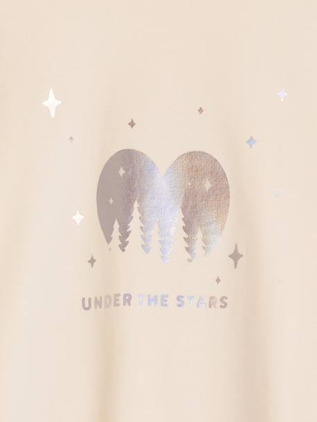 T-shirt met lange mouwen voor meisjes ecru - vertbaudet enfant 