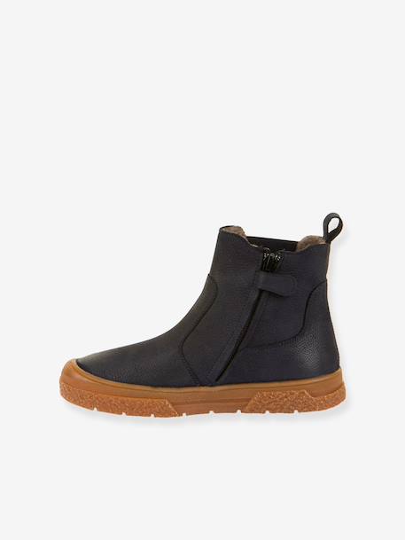Boots kinderen PULSE TEX CHELYS WOOL Froddo karamel+nachtblauw+zwart - vertbaudet enfant 