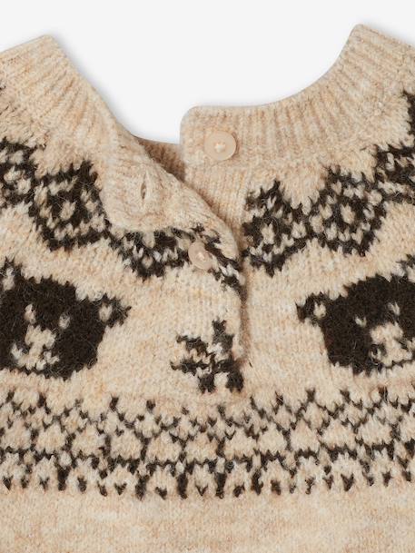 Gebreide babytrui jongen gemêleerd beige - vertbaudet enfant 