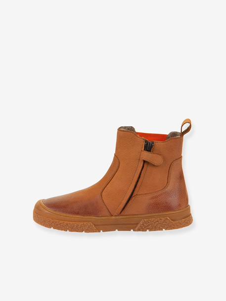Boots kinderen PULSE TEX CHELYS WOOL Froddo karamel+nachtblauw+zwart - vertbaudet enfant 