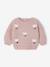 Pull jacquard bébé fille beige chiné+parme - vertbaudet enfant 
