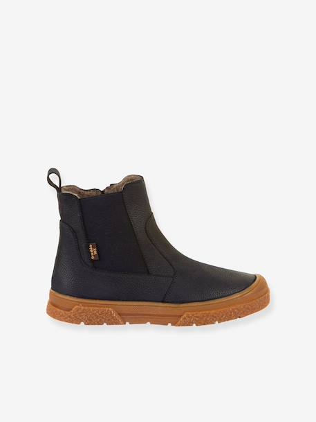 Boots kinderen PULSE TEX CHELYS WOOL Froddo karamel+nachtblauw+zwart - vertbaudet enfant 