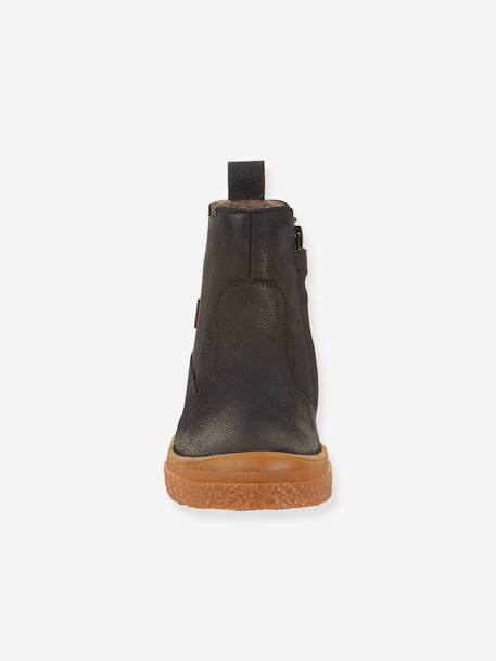 Boots kinderen PULSE TEX CHELYS WOOL Froddo karamel+nachtblauw+zwart - vertbaudet enfant 