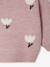 Jacquard trui baby meisje gemêleerd beige+parme - vertbaudet enfant 