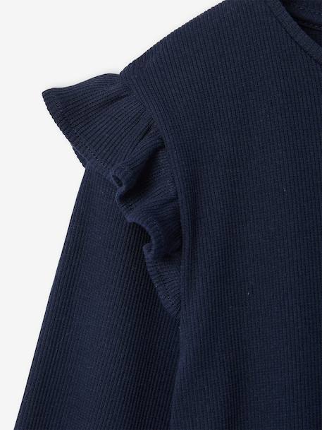 Robe Noël bi-matière jupon en tulle fille écru+marine - vertbaudet enfant 
