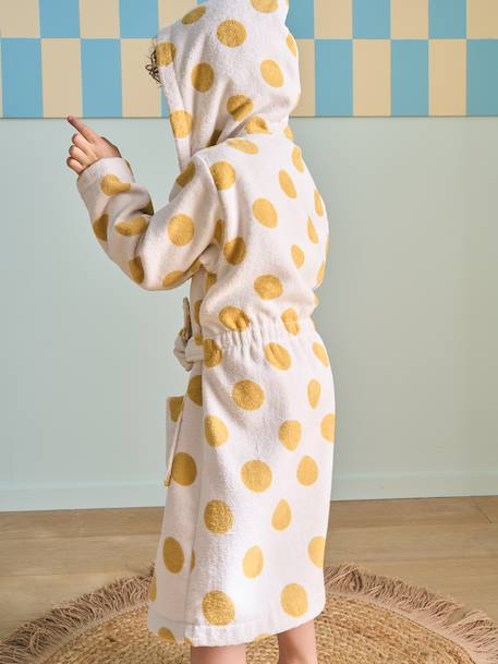 Peignoir enfant en coton blanc imprimé - vertbaudet enfant 