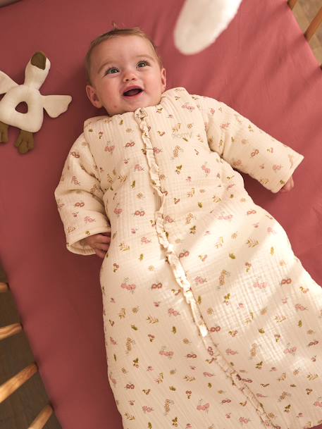Slaapzak van mousseline Cocotte ecru - vertbaudet enfant 