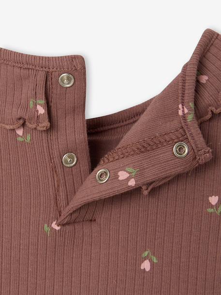 Set babymeisje shirt en short chocoladebruin - vertbaudet enfant 
