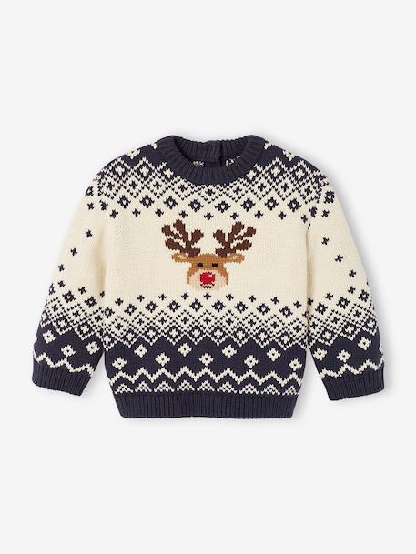 Kersttrui babyjongen marineblauw - vertbaudet enfant 