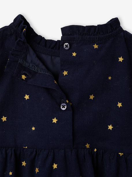 Baby meisjesoutfit jurk en vest marineblauw - vertbaudet enfant 