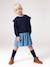 Robe manches longues fille écru+marine - vertbaudet enfant 
