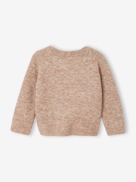 Pull Noël bébé garçon manches longues beige chiné - vertbaudet enfant 