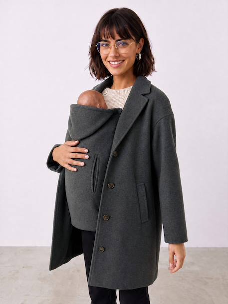 Manteau grossesse et protège bébé anthracite - vertbaudet enfant 