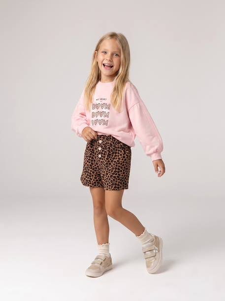 Short en velours forme paperbag fille bleu canard+camel+cannelle+chocolat+gris+mauve - vertbaudet enfant 