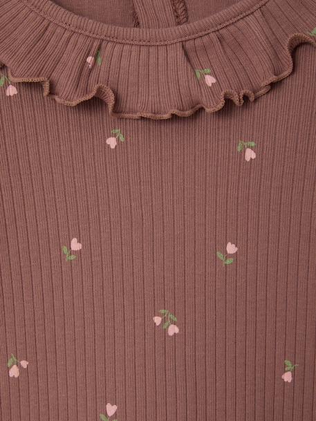 Set babymeisje shirt en short chocoladebruin - vertbaudet enfant 
