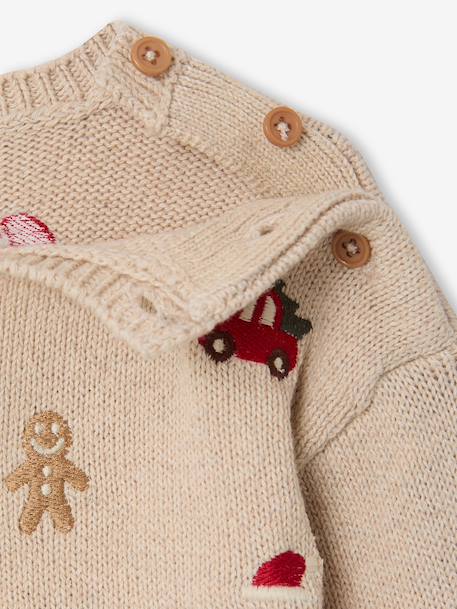 Babyset jongen trui en broek gemêleerd beige - vertbaudet enfant 