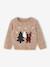 Pull Noël bébé garçon manches longues beige chiné - vertbaudet enfant 