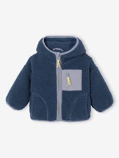 -Baby jongens sherpajack met capuchon