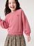 Robe bi-matière fille anthracite+écru+mauve+vert sauge - vertbaudet enfant 