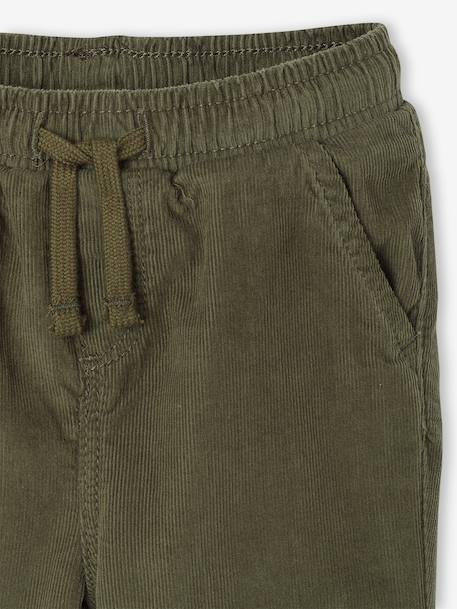 Pantalon velours bébé garçon kaki+marine - vertbaudet enfant 